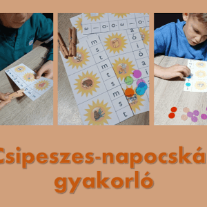 Csipeszes napocskás gyakorló nyomtatható finommotorika fejlesztő játék gyerekeknek