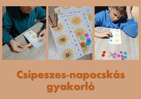 Csipeszes napocskás gyakorló nyomtatható finommotorika fejlesztő játék gyerekeknek