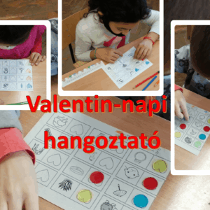 Valentin napi hangoztató játékos beszédfejlesztő feladatlap gyerekeknek