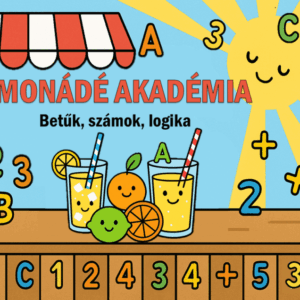 Limonádé Akadémia betűk számok logika nyomtatható fejlesztő játék gyerekeknek