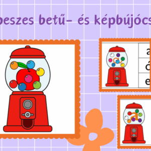 Csipeszes betű- és képbújócska nyomtatható betűfejlesztő játék gyerekeknek