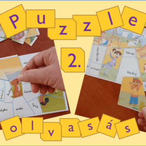 Puzzle olvasás 2 nyomtatható olvasásfejlesztő játék gyerekeknek