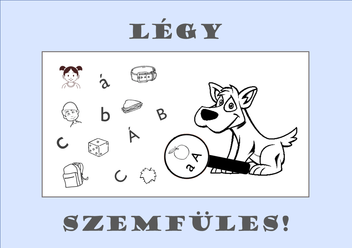 Légy szemfüles játékos figyelemfejlesztő feladatlap gyerekeknek