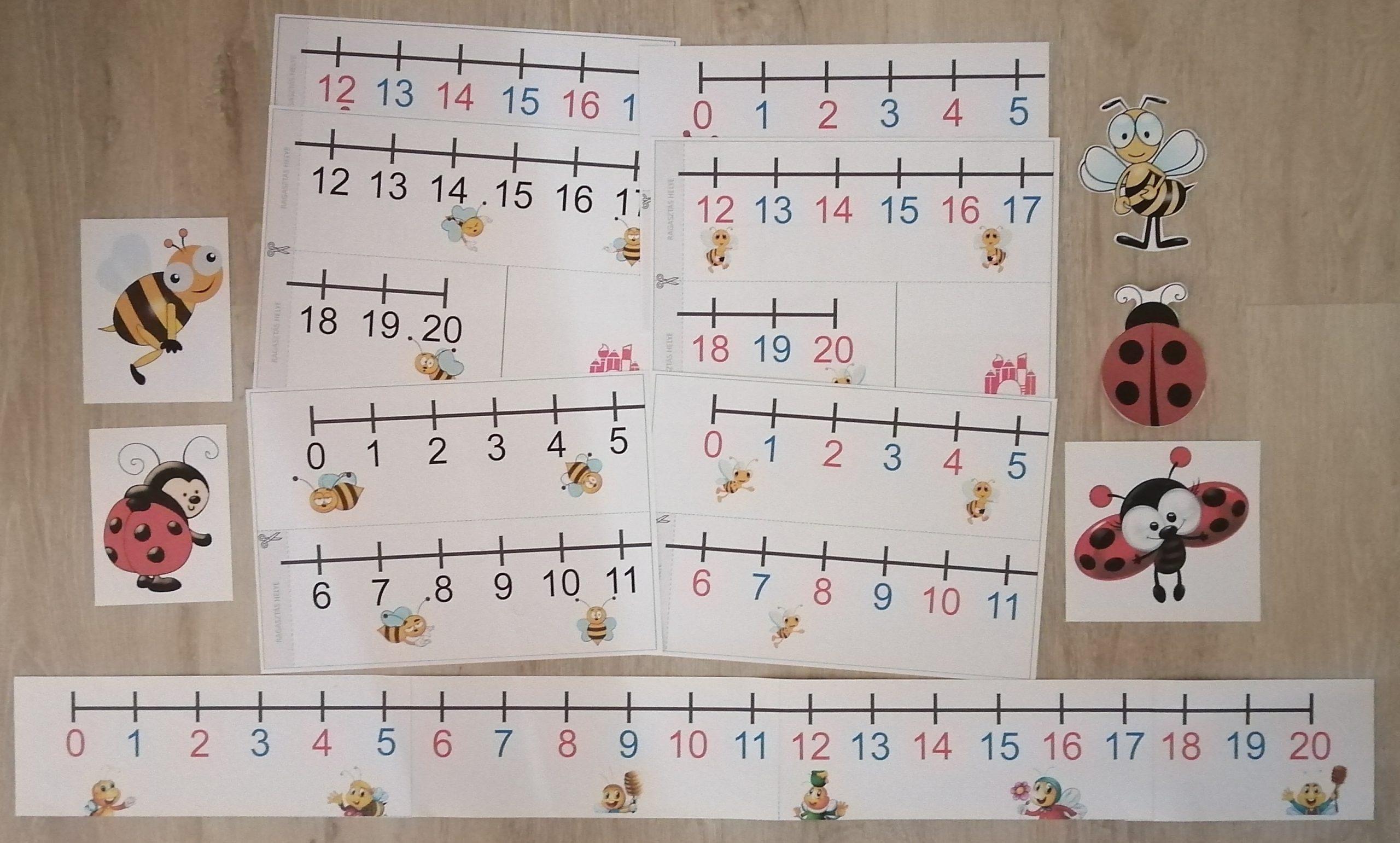 Fali- és tanulói számegyenesek a 20-as számkörhöz - Image 4