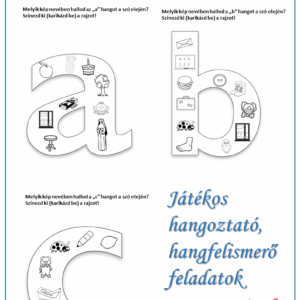 Kisbetű gyakorló és betűfelismerő fejlesztő feladatlap gyerekeknek
