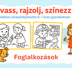 Olvass rajzolj színezz foglalkozások nyomtatható olvasásfejlesztő feladatlap gyerekeknek