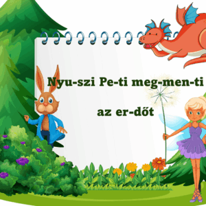 Nyuszi Peti megmenti az erdőt nyomtatható húsvéti fejlesztő játék gyerekeknek