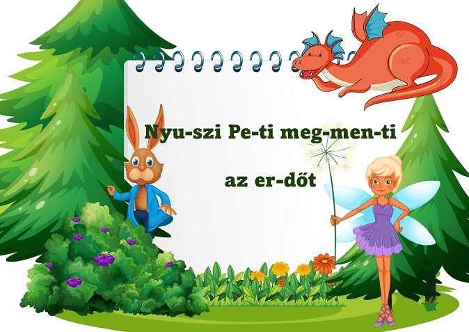 Nyuszi Peti megmenti az erdőt nyomtatható húsvéti fejlesztő játék gyerekeknek