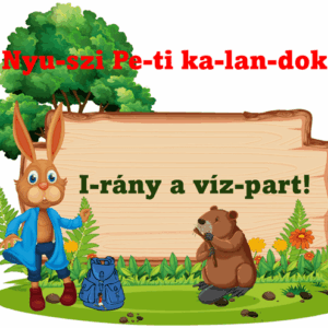 Nyuszi Peti kalandok irány a vízpart nyomtatható nyári fejlesztő játék gyerekeknek