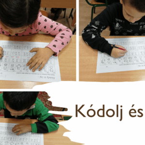 Kódolj és írj nyomtatható írás- és logikai fejlesztő játék gyerekeknek