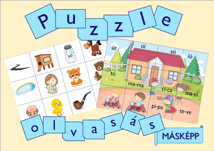 Olvasásfejlesztő puzzle gyerekeknek játékos tanuláshoz