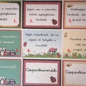 Csoportnormák és csoportszerepek kártyák nyomtatható pedagógiai segédanyag gyerekeknek
